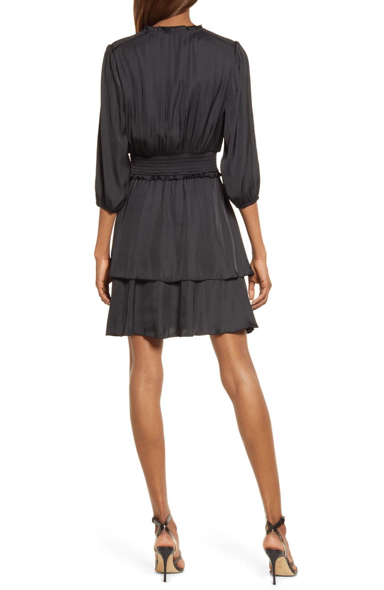 Sam Edelman Long Sleeve Tiered Dress, Alternate, color, 