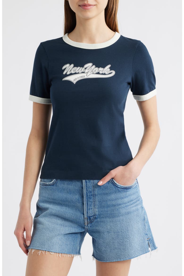 New York Cotton Graphic Ringer T-Shirt, Main, color, SAIL BLUE