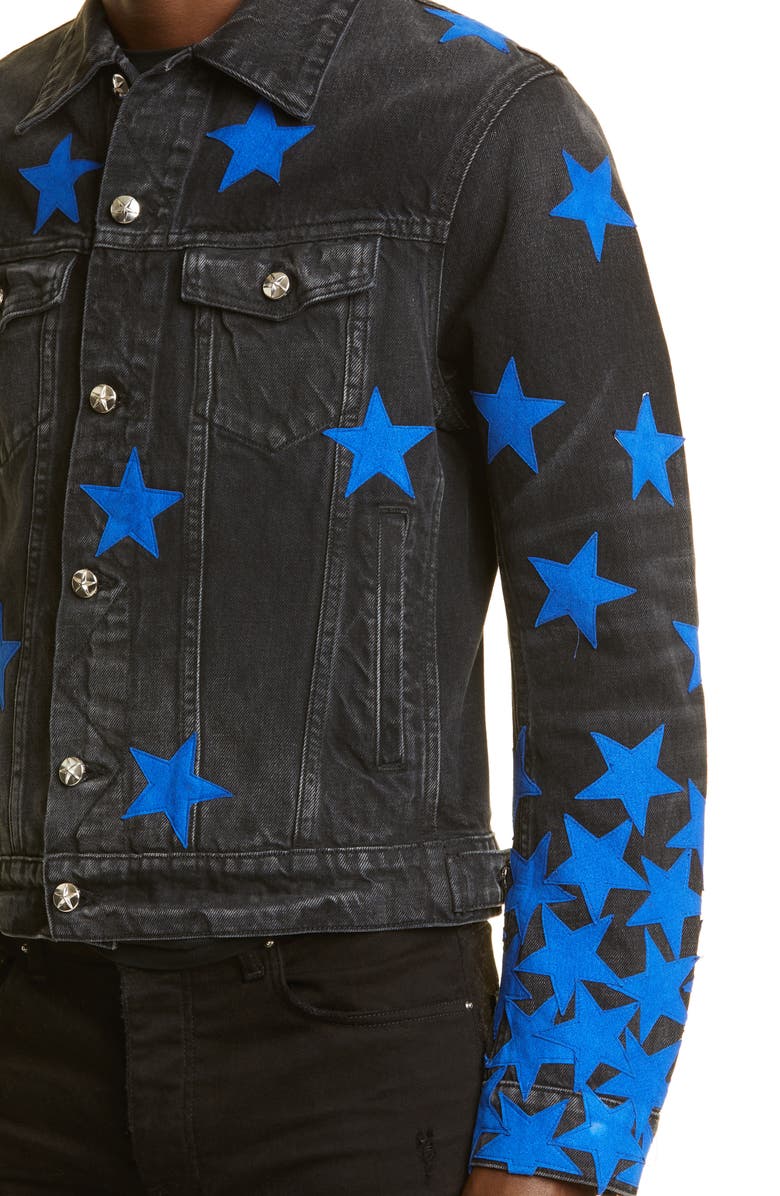AMIRI Chemist Star Denim Trucker Jacket, Alternate, color,