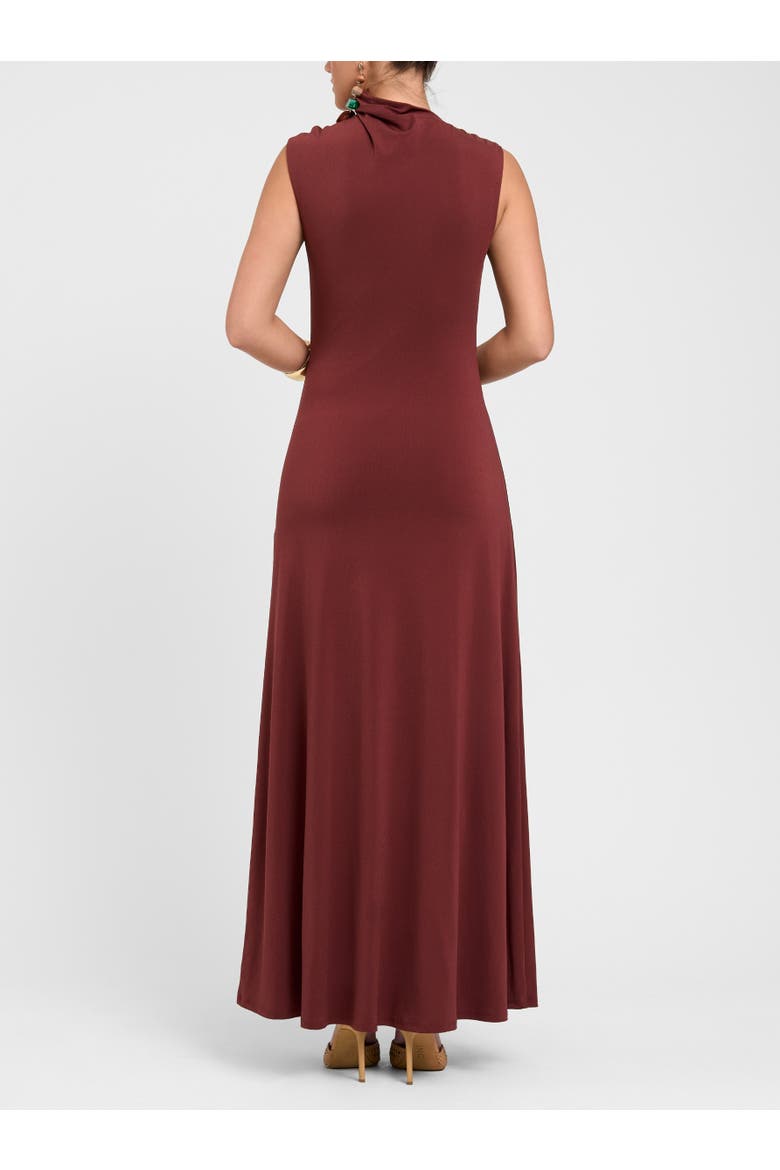 Ramy Mock Neck Maxi Dress, Alternate, color, Andorra Red