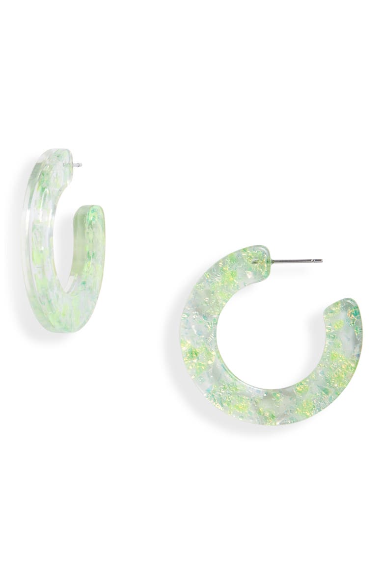 Kate Hoop Earrings, Main, color, PRISM