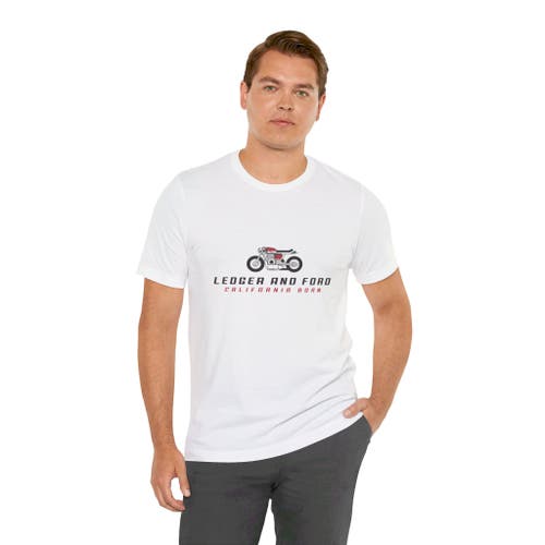 Ledger & Ford L&F Moto Graphic Tee in White  product