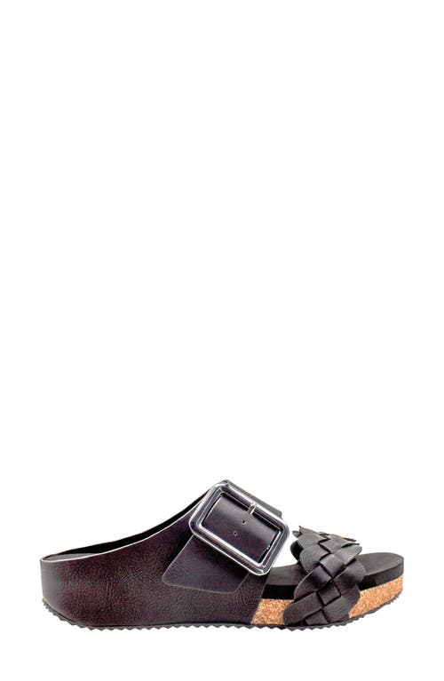 Volatile Morel Two-strap Wedge Sandal In Black