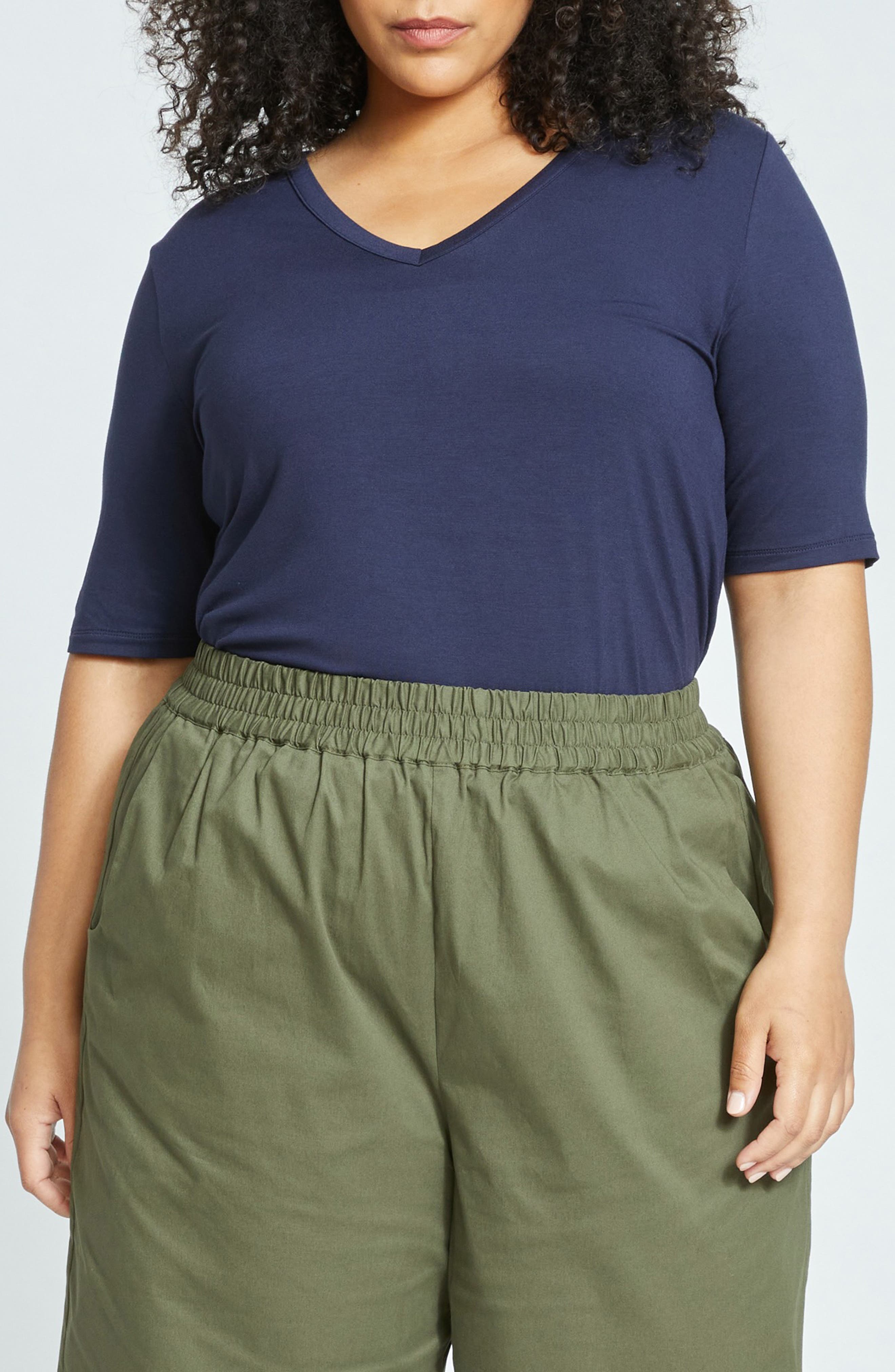 Lily Liquid Jersey V-Neck T-Shirt - image 3