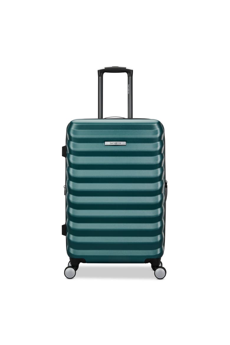 Element Hardside Expandable 24" Medium Checked Spinner Luggage, Alternate, color, Bistro Green