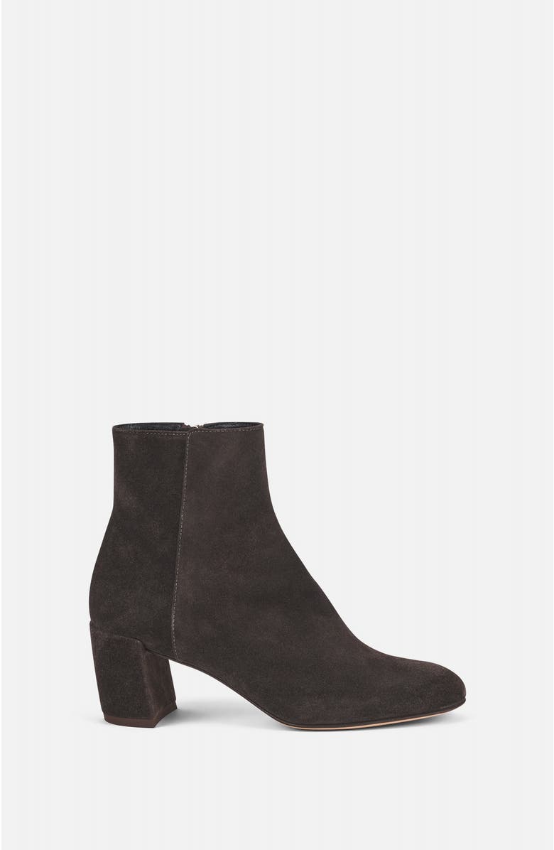 AGL Lynn Bootie Heeled Leather Ankle Boot, Main, color, Charcoal