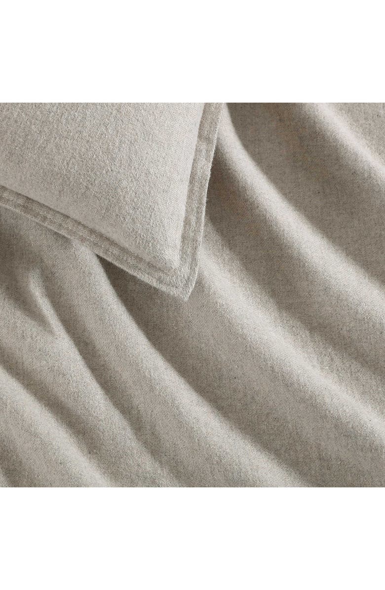 Calvin Klein Mélange Flannel Comforter & Sham Set, Alternate, color, Natural