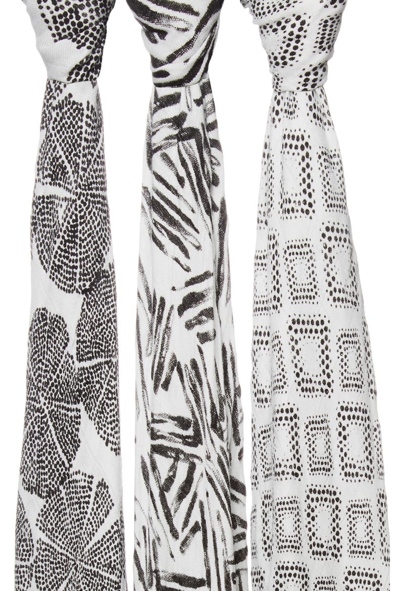 3-Pack Silky Soft Swaddling Cloths, Alternate, color, IN MOTION