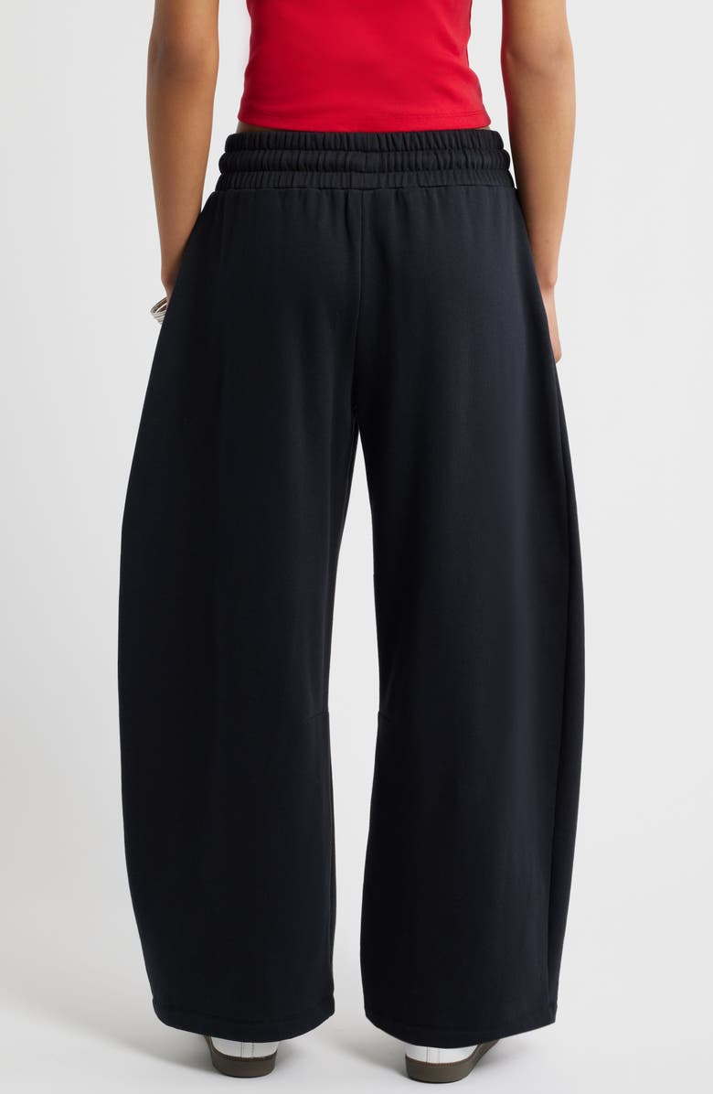 BP. Barrel Leg Fleece Sweatpants, Alternate, color, Black