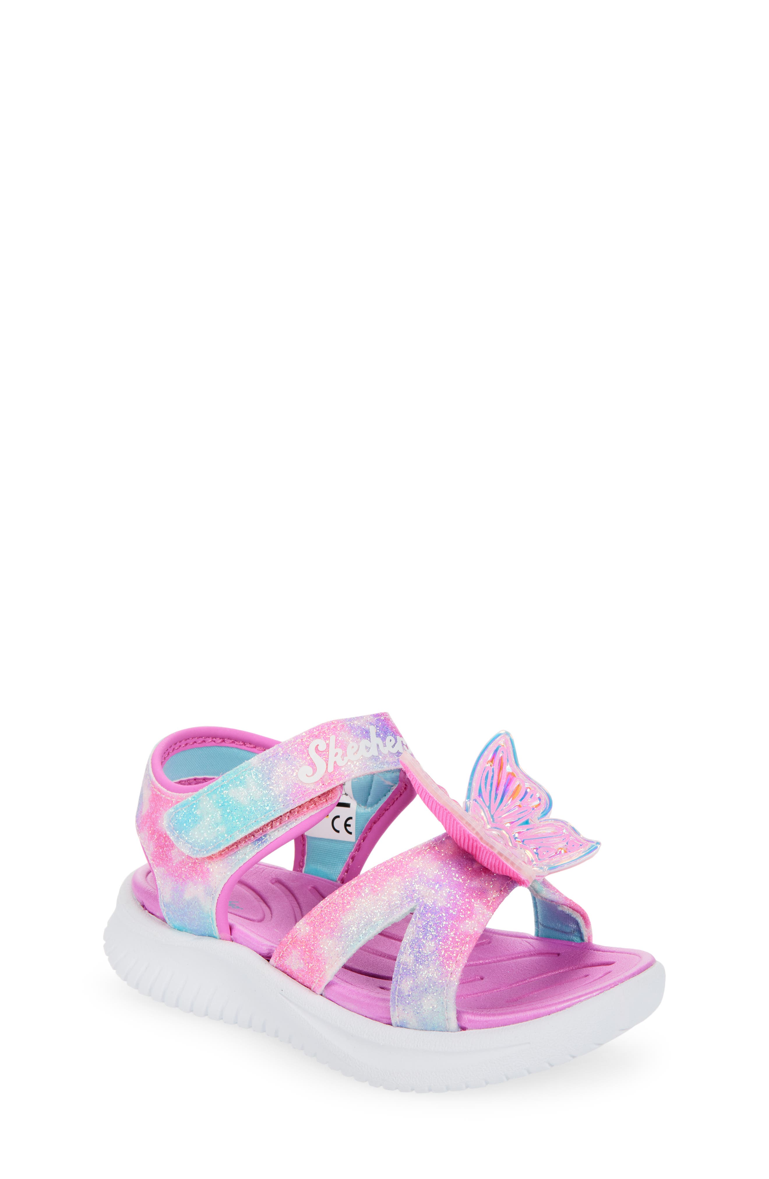 SKECHERS Kids' Jumpsters Light-Up Sandal, Main, color, Pink Multi
