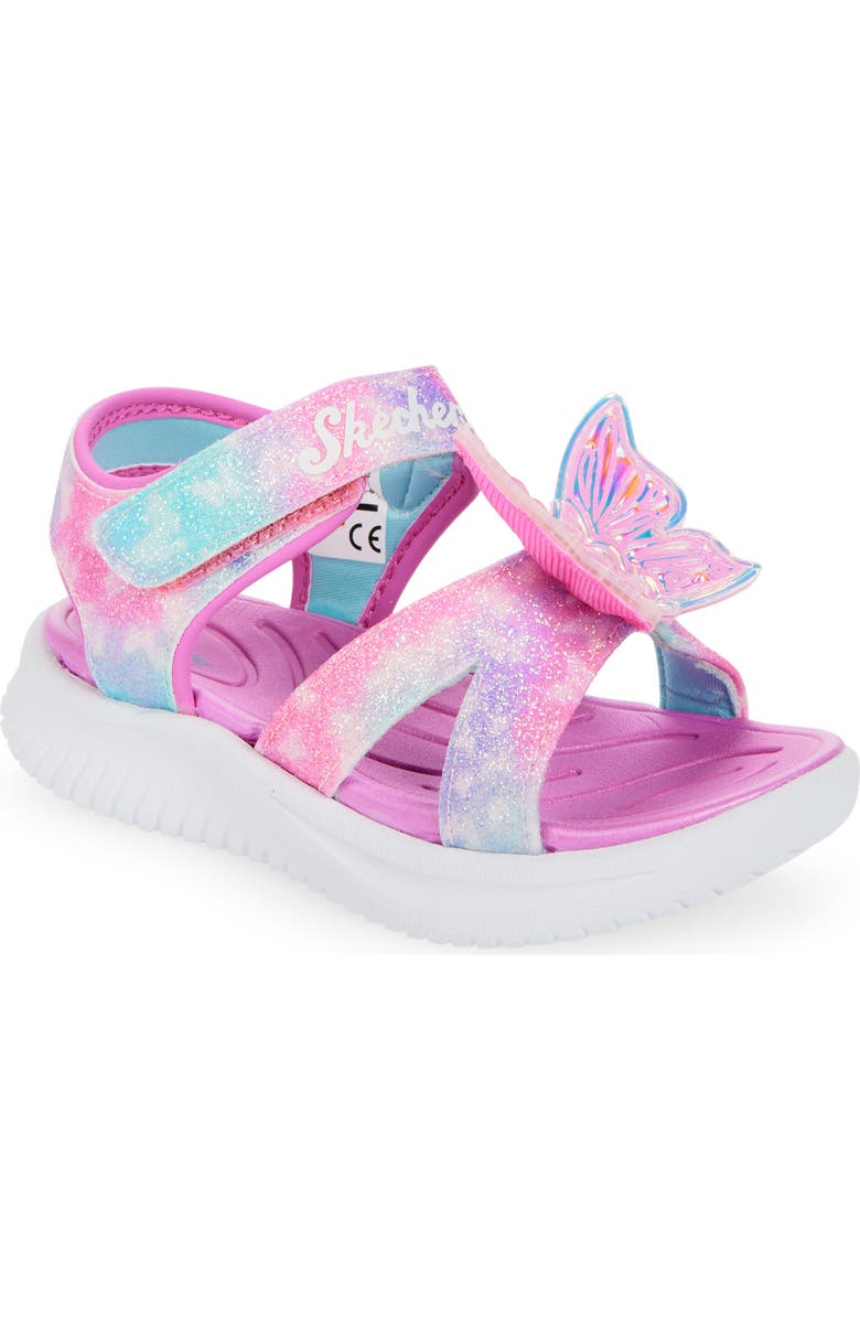 SKECHERS Kids' Jumpsters Light-Up Sandal, Main, color, Pink Multi