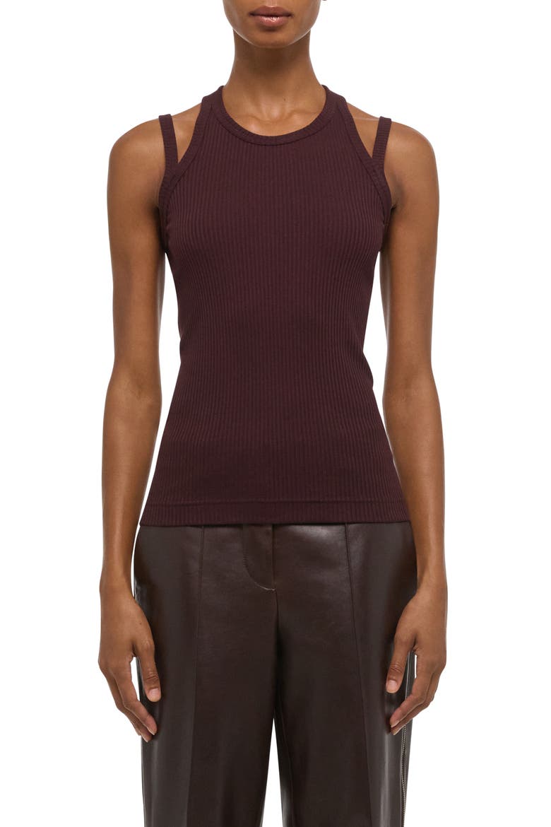 Rib Racer Strap Tank, Main, color, MAHOGANY
