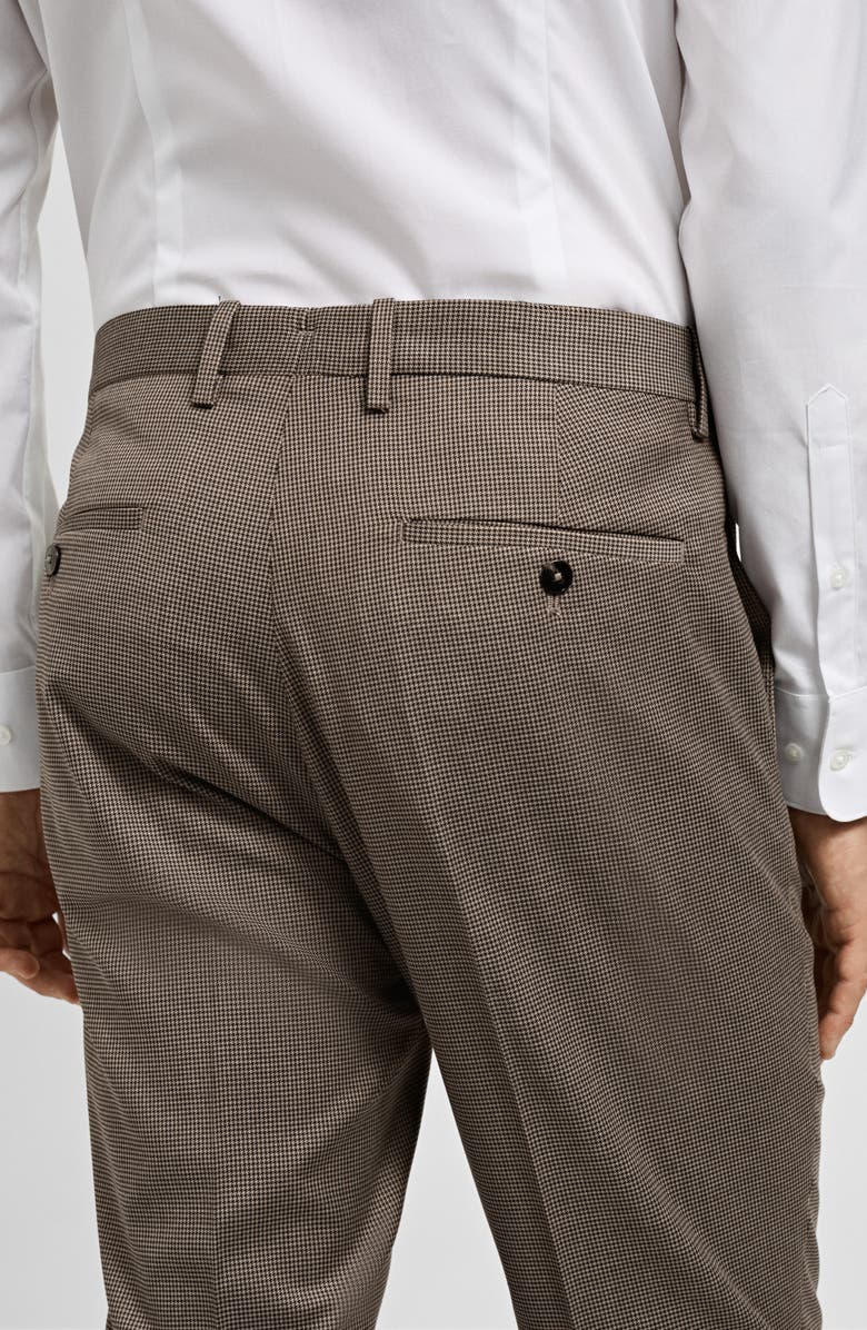 MANGO Herringbone Super Slim Fit Pants, Alternate, color, Beige