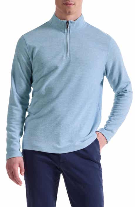 Bugatchi Houndstooth Patern Quarter Zip Top