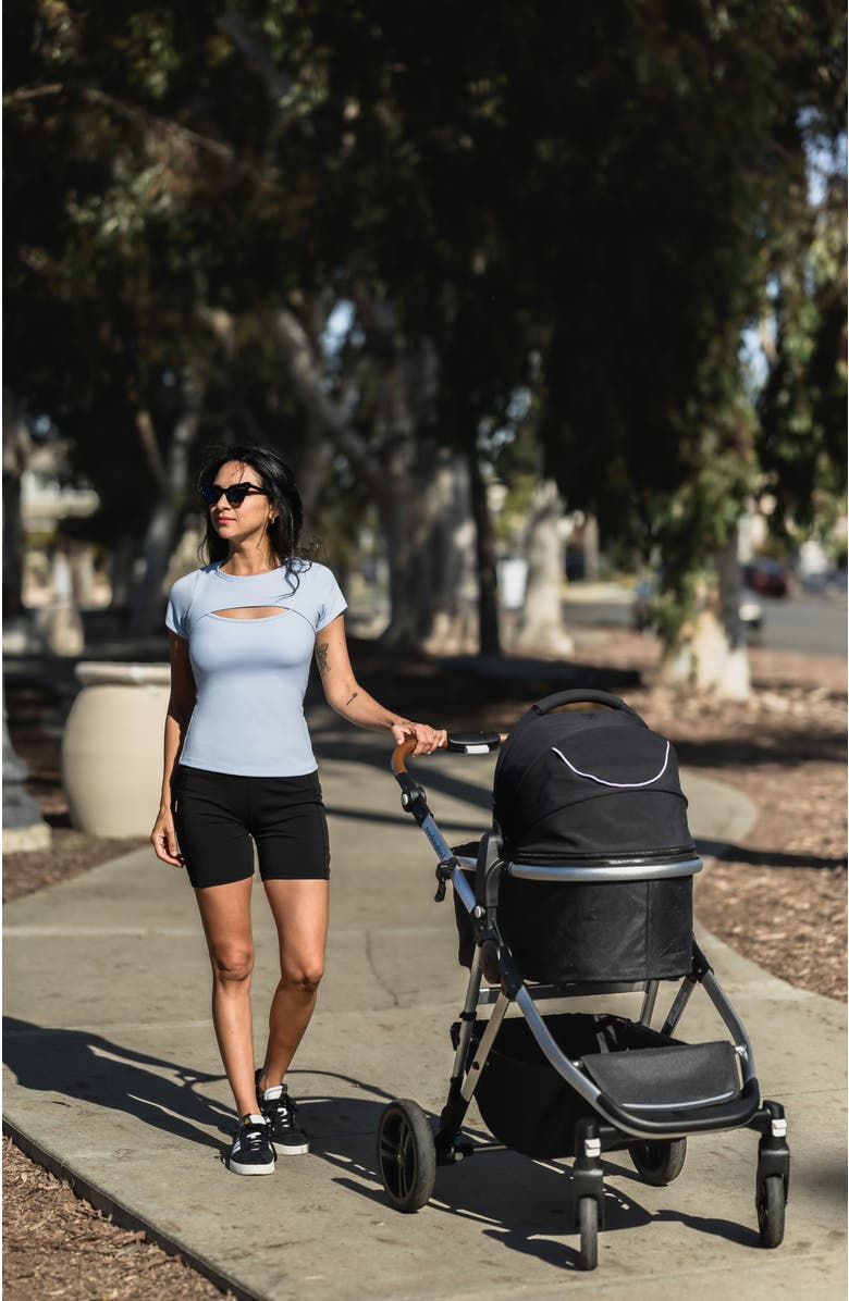 Kindred Bravely Stevie Active Postpartum Bike Short, Alternate, color, Black