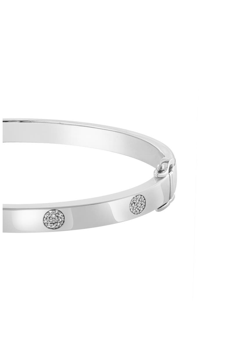 Sterling Silver Diamond Bangle Bracelet - 0.18ct., Alternate, color, SILVER