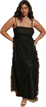 ELOQUII Floral Applique Dress