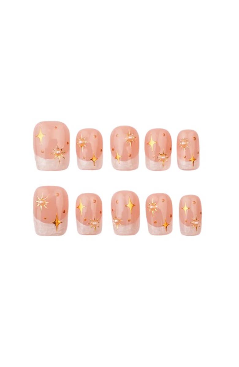 The Only Nails Celestial - Short Square - Nail Set, Main, color, Peachy Rose Gold Chrome