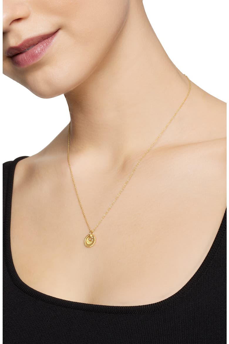 Cable Collectibles Moon & Stars Necklace with Diamonds & Yellow Sapphires in 18K Gold, Alternate, color, GOLD/ DIAMOND/ YELLOW SAPPHIRE