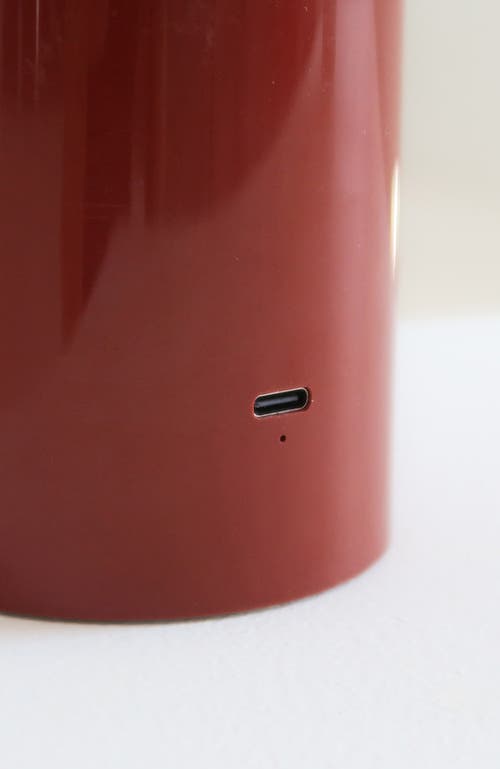 Brightech Celia 10" Portable Touch-controlled Outdoor Patio Mushroom Table Lamp In Red