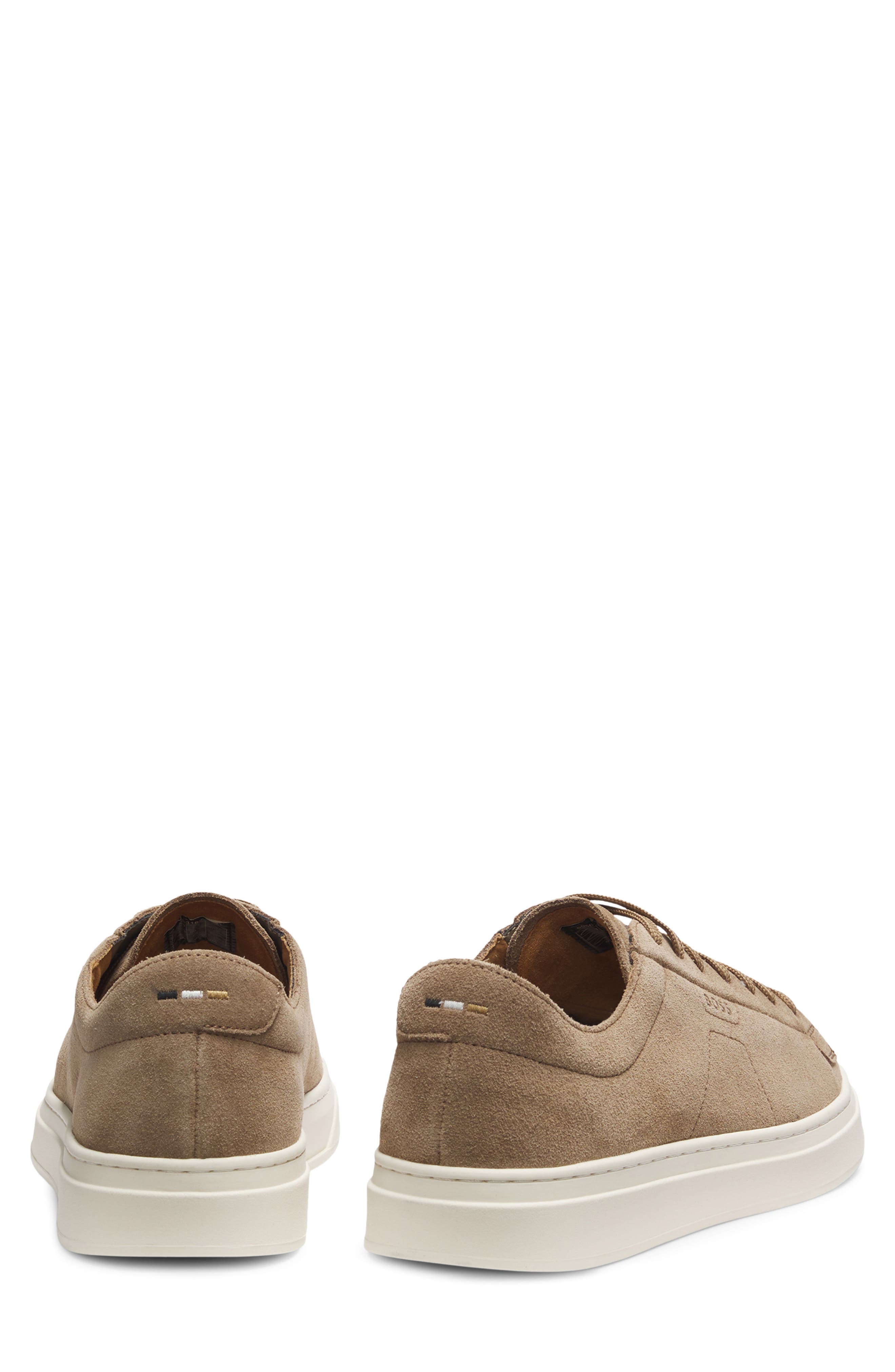 BOSS Kieran Suede Low Top Sneaker, Alternate, color, Medium Beige