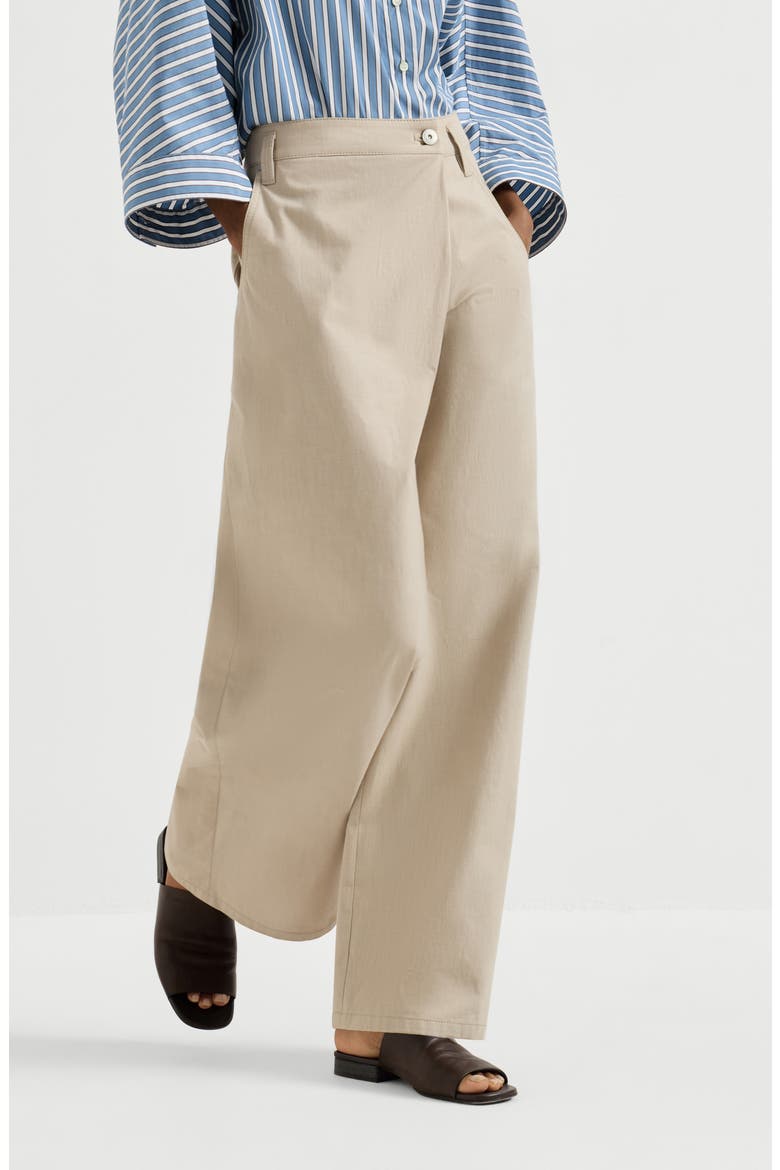 Loose Wrapped trousers, Alternate, color, Sand