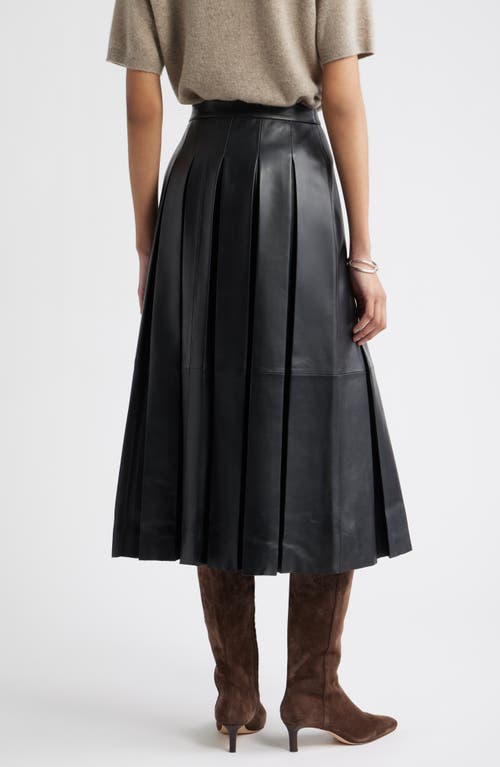 Nordstrom Pleated Leather Skirt
