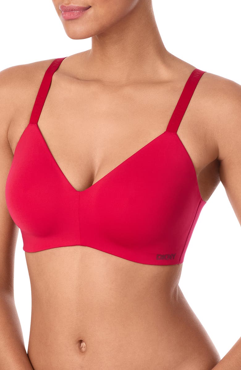 DKNY Active Comfort Bra, Alternate, color, Cherry