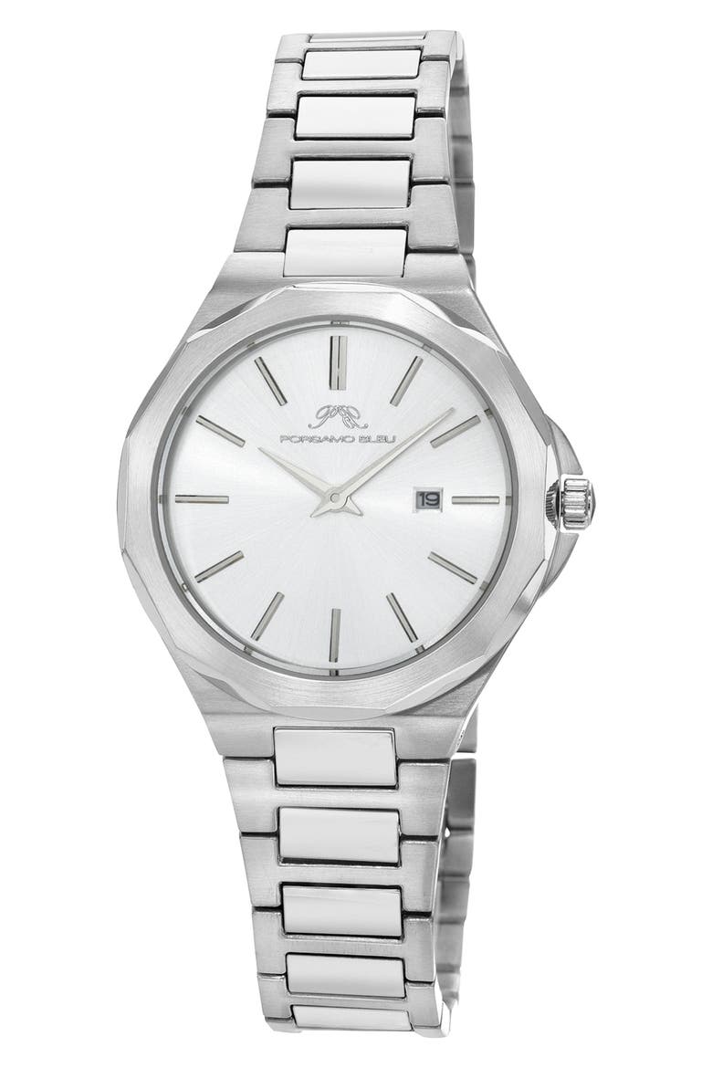 Victoria Bracelet Strap Watch, 33mm, Main, color, SILVER