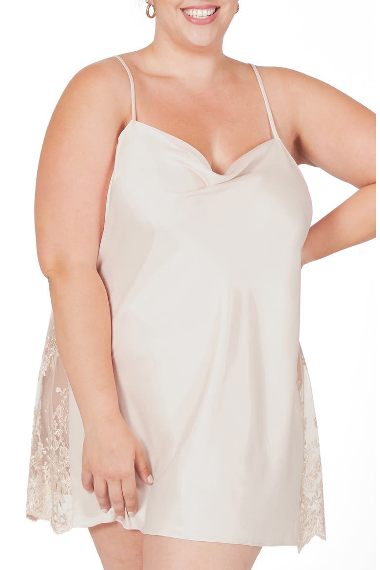 Darling Lace Trim Chemise, Main, color, CHAMPAGNE