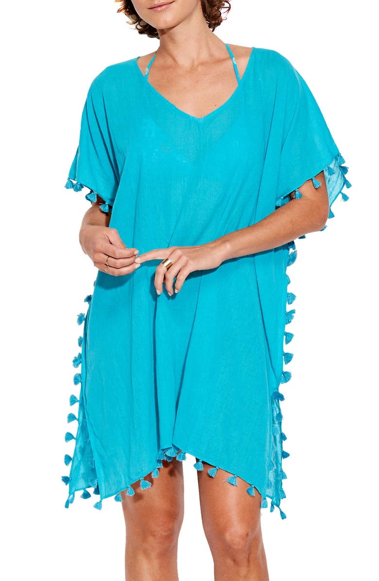 Seafolly 'Amnesia' Cotton Gauze Cover-Up Caftan, Main, color,