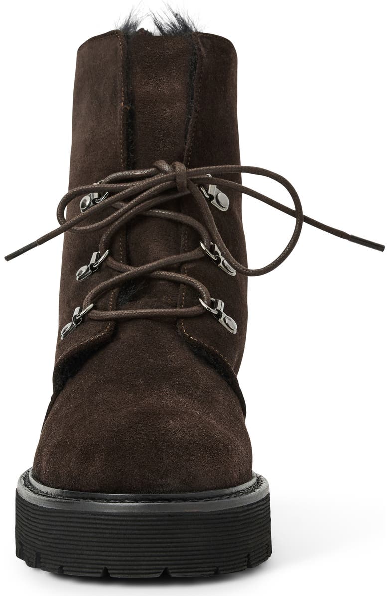 Eva Faux Shearling Cuff Weatherproof Hiker Boot