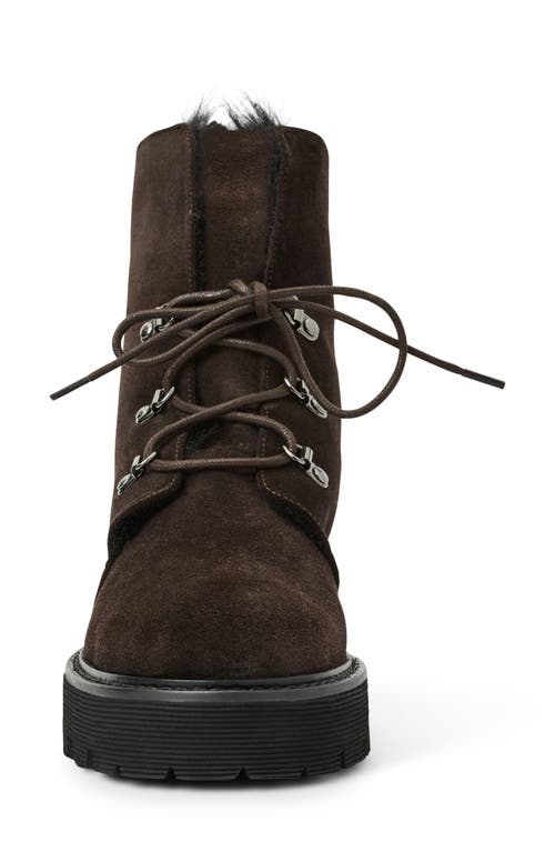Aquatalia Eva Faux Shearling Cuff Hiker Boot In Animal Print