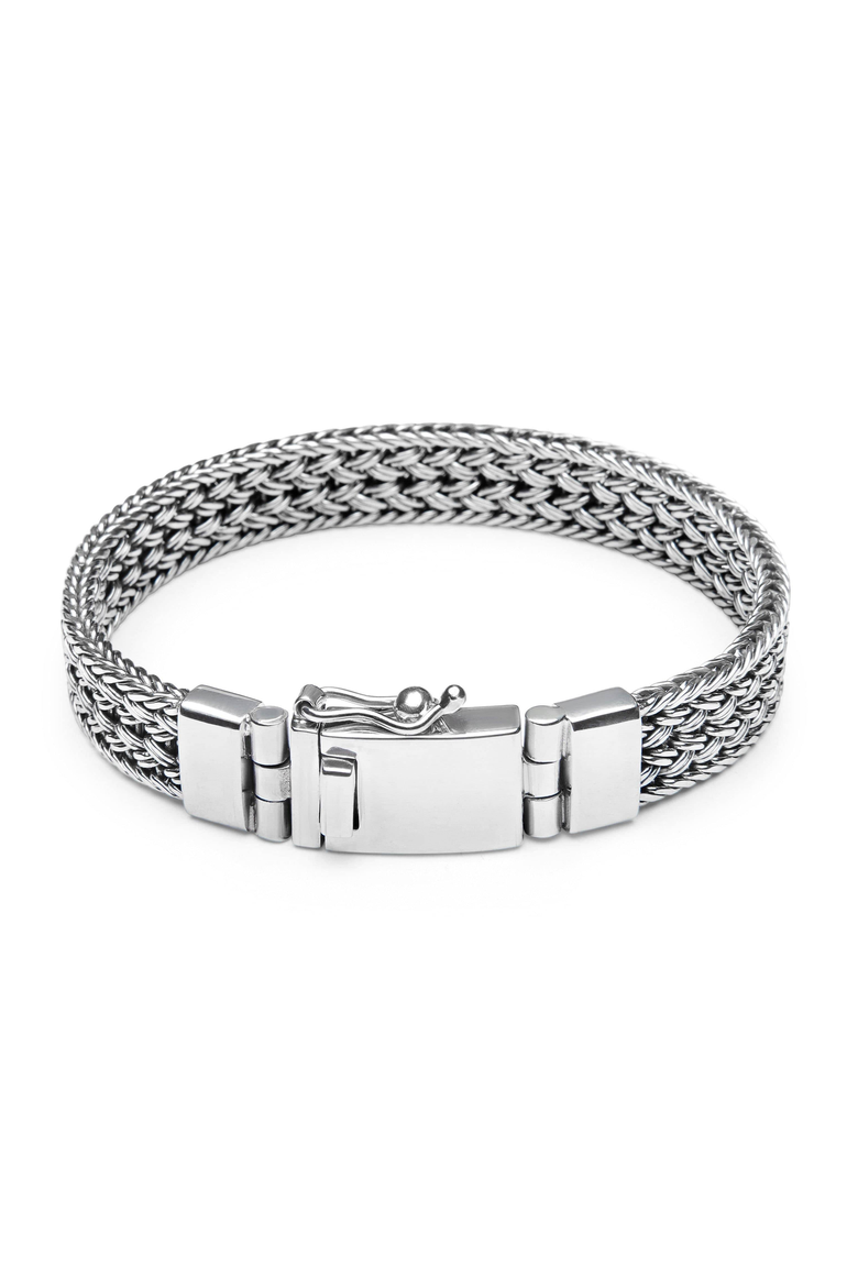 Braided Chain Bracelet, Alternate, color, Silver
