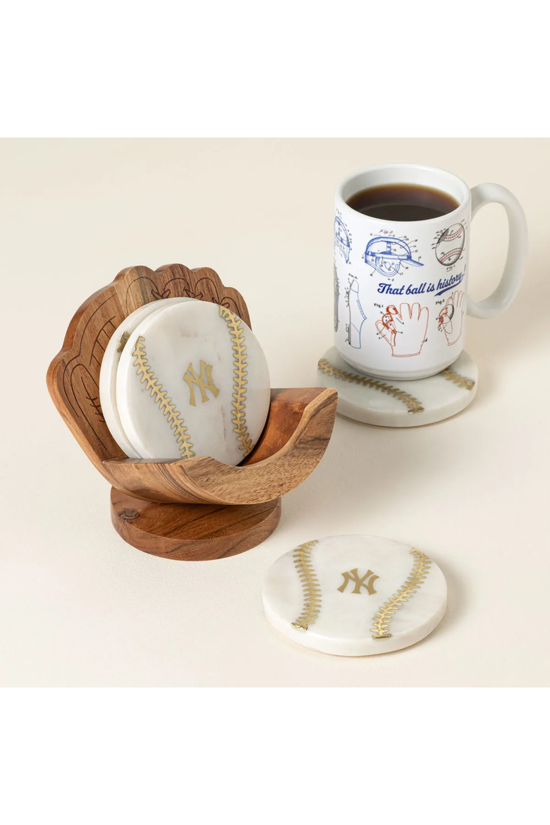 MLB Perfect Catch Coaster Set, Alternate, color, New York Mets