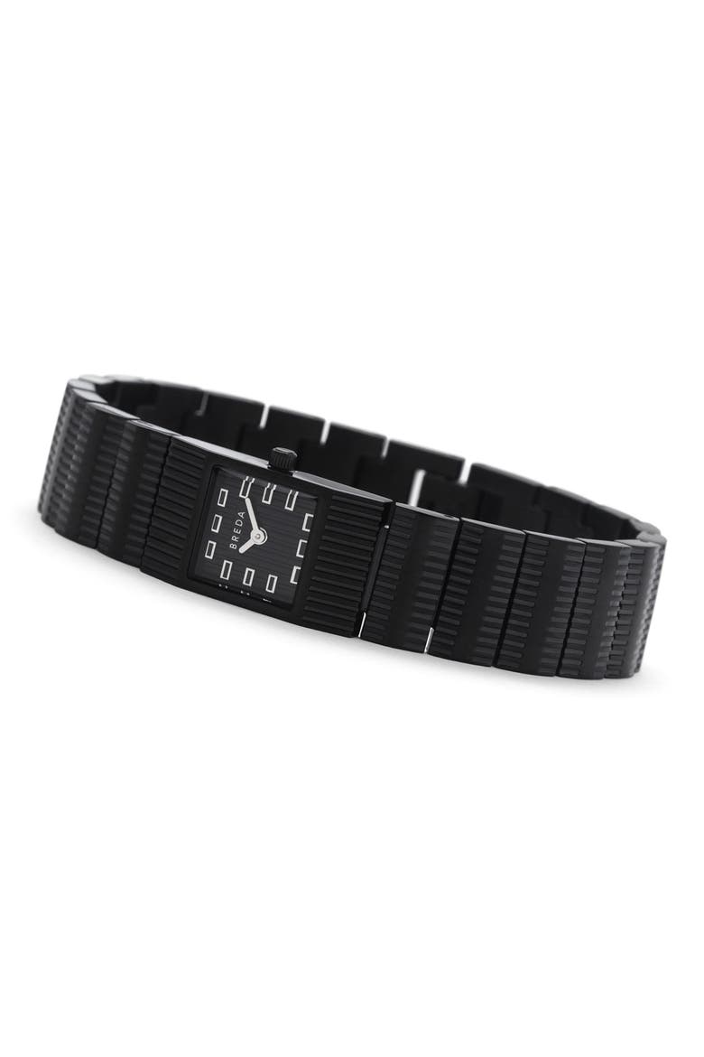 Groove Square Bracelet Watch, 16mm, Alternate, color, BLACK