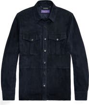 Ralph Lauren Purple Label Barron Suede Shirt Jacket