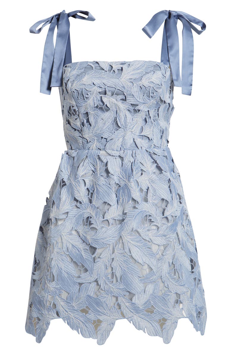 Lucy Paris Micah Lace Minidress, Alternate, color, Periwinkle