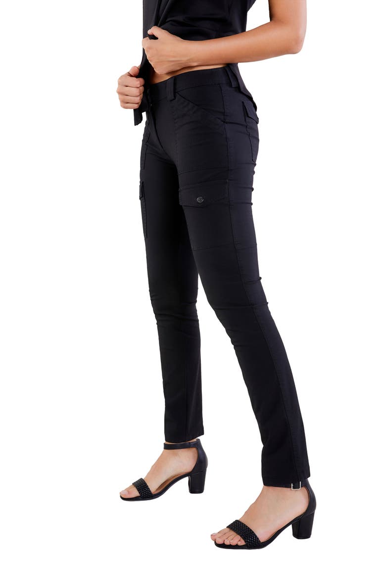 The Kate Skinny Cargo Pant, Alternate, color, BLACK