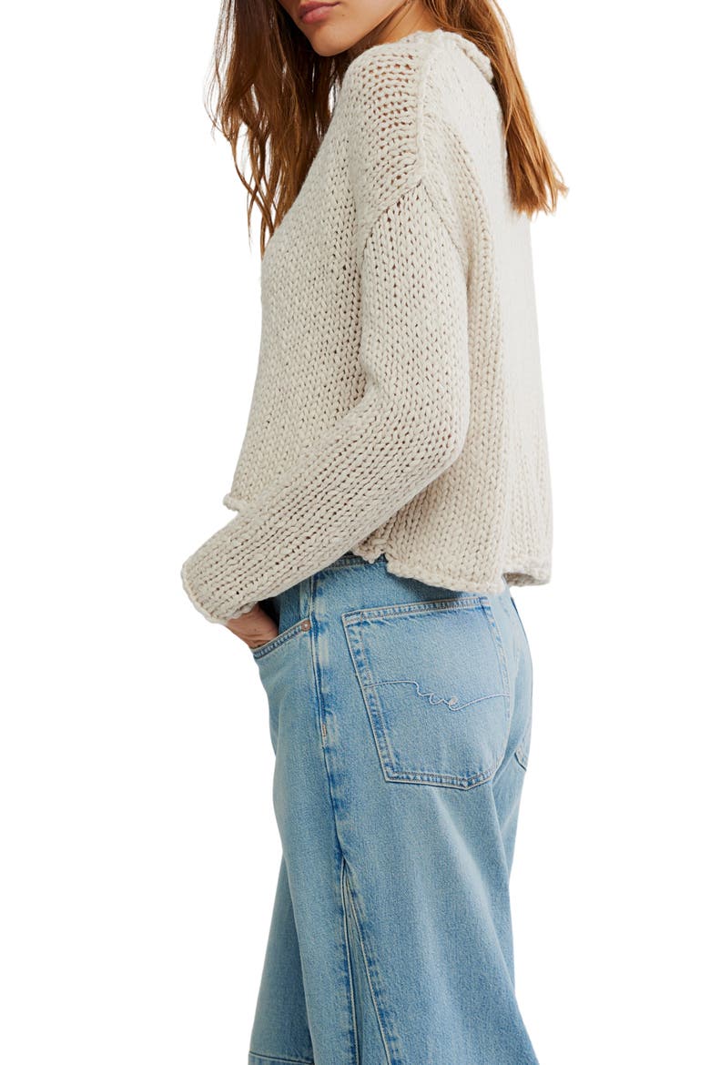 Opal Roll Neck Crop Sweater, Alternate, color, TEA