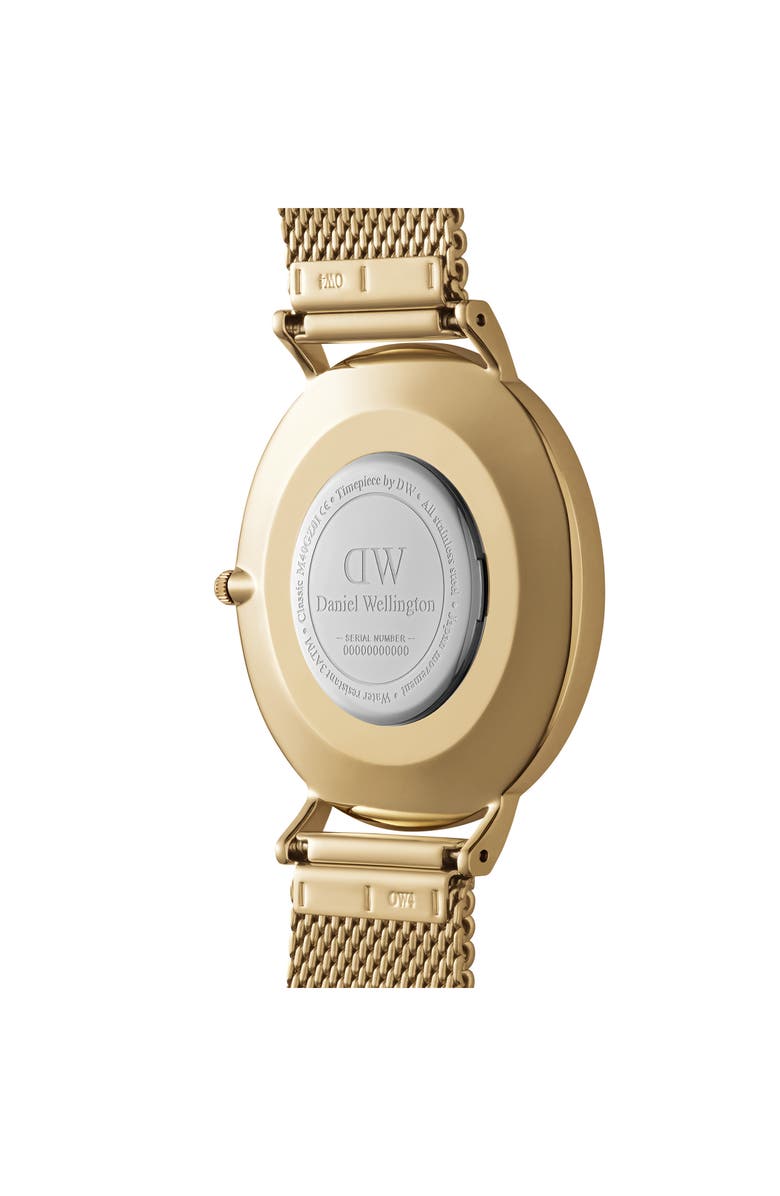 Daniel Wellington Classic Evergold Mesh Strap Watch, 40mm, Alternate, color,