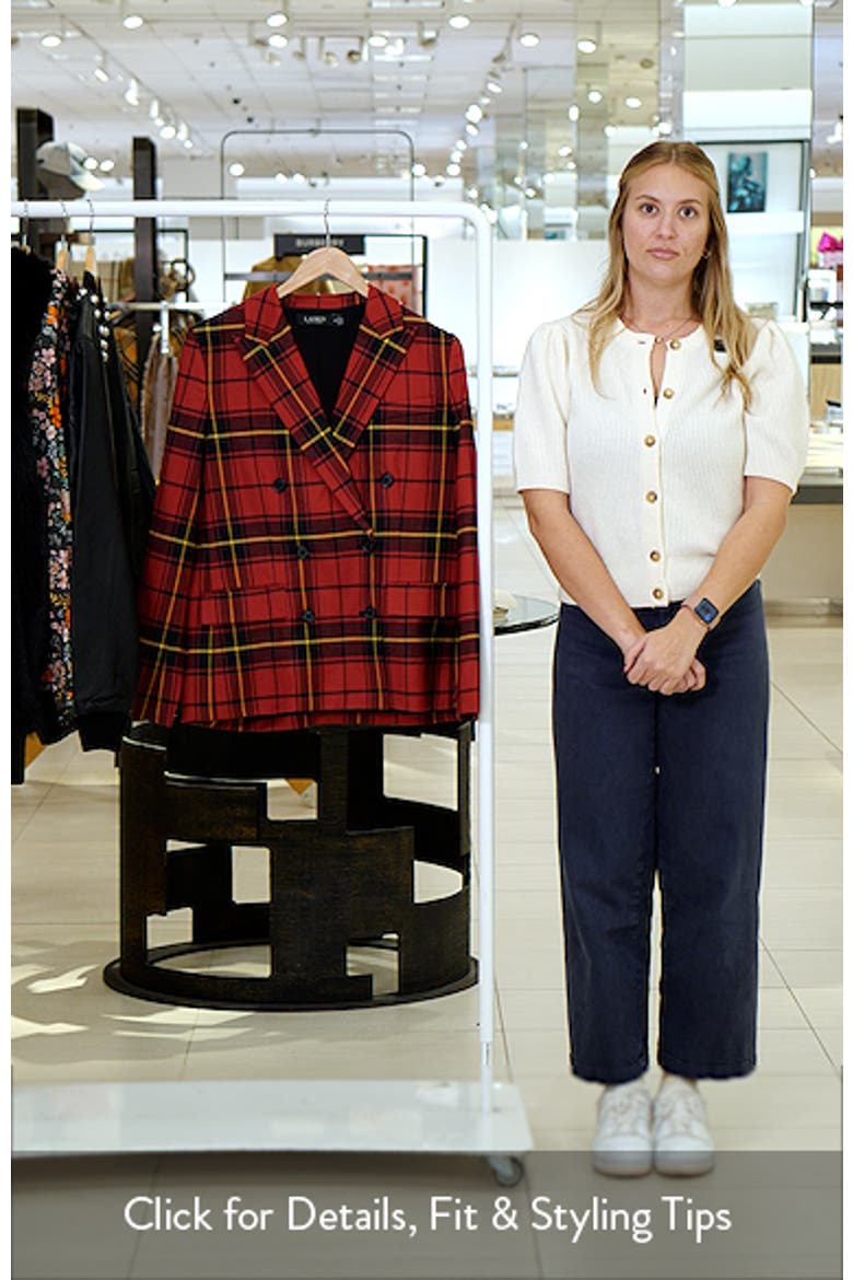 Plaid Double Breasted Wool Blend Blazer video