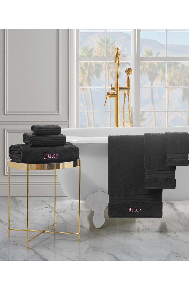 Juicy Couture Alyssa 6-Piece Towel Set, Alternate, color, Black