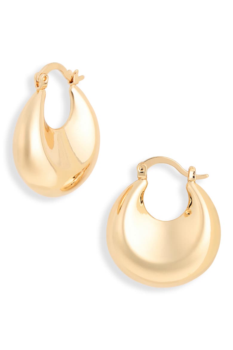Chunky Hoop Earrings, Main, color, GOLD