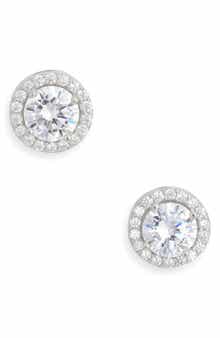 NORDSTROM RACK CZ Pavé Button Stud Earrings