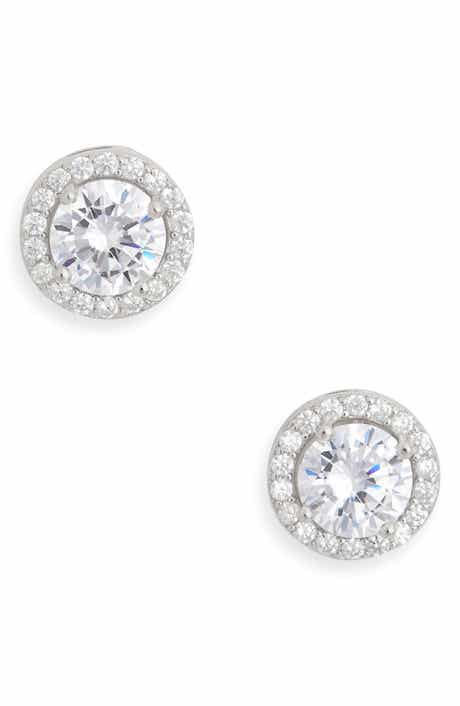 NORDSTROM RACK CZ Pavé Button Stud Earrings
