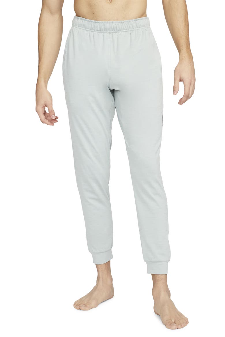 Dri-Fit Men's Pocket Yoga Pants, Main, color, LIGHT SILVER/ MICA GREEN