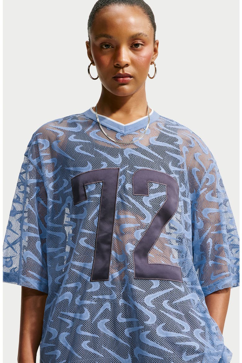 Sportswear Chill Logo Mesh Jersey, Alternate, color, 486 WORK BLUE/GRIDIRON/WHITE