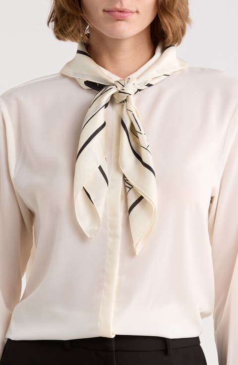 summer party scene silk square scarf