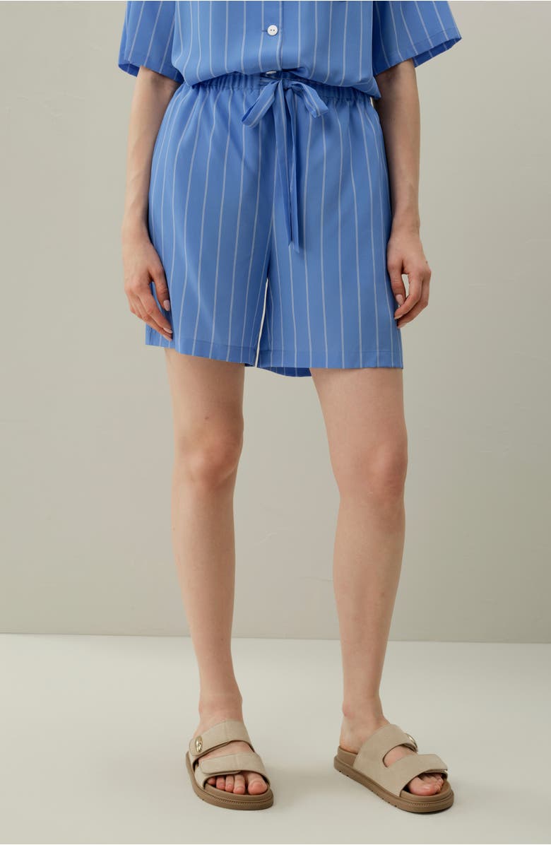 Lilysilk Women's Amalfi Striped Silk Short, Alternate, color, Amalfi Stripe
